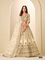 Anaita White Art Silk Lehenga Choli With Heavy Embroidery Work | Grocsy