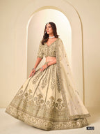 Anaita White Art Silk Lehenga Choli With Heavy Embroidery Work | Grocsy
