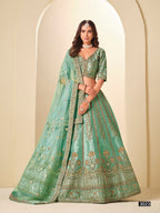 Anaita Sea Green Art Silk Lehenga Choli With Heavy Embroidery Work | Grocsy