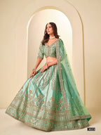 Anaita Sea Green Art Silk Lehenga Choli With Heavy Embroidery Work | Grocsy