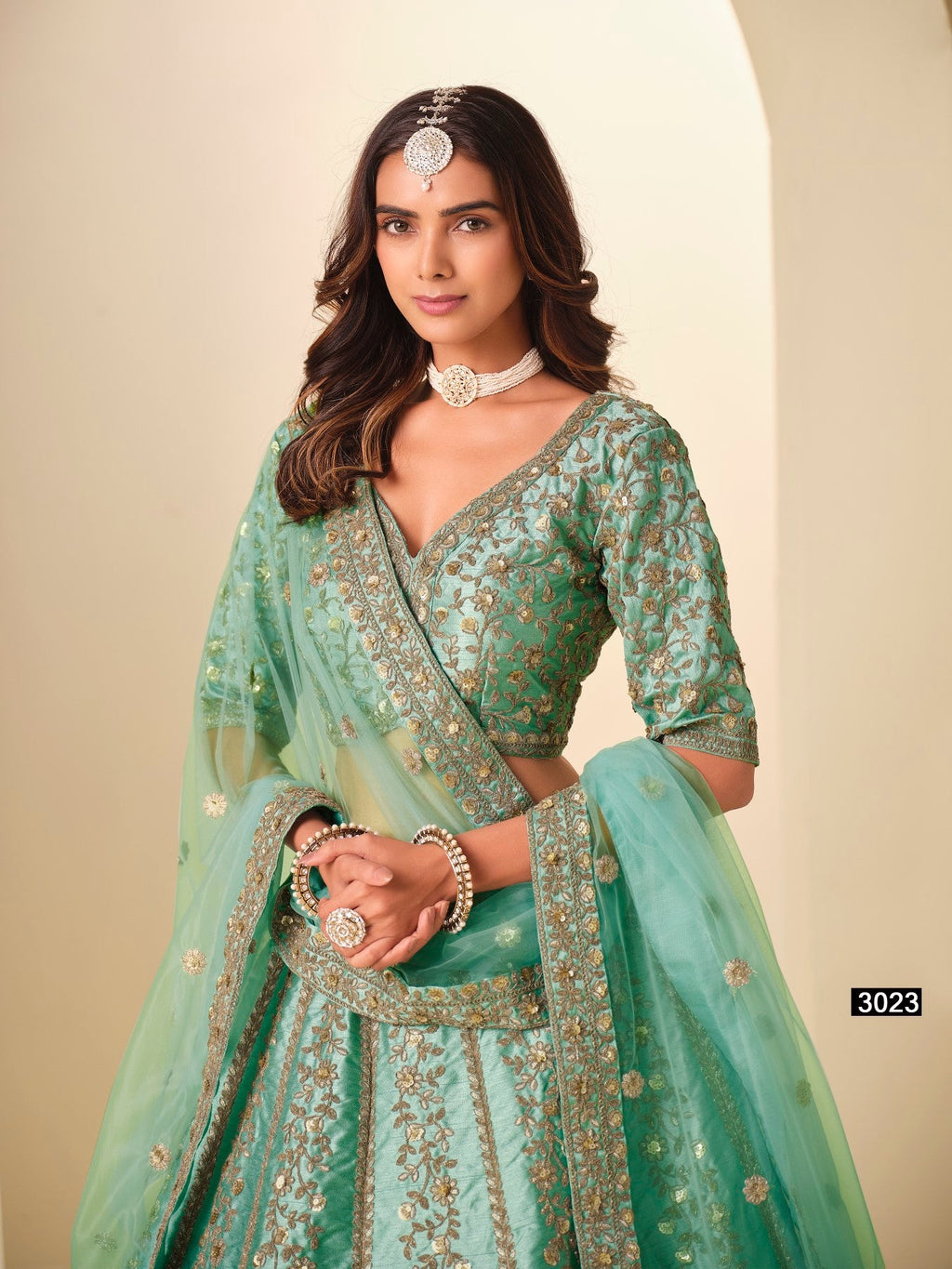 Anaita Sea Green Art Silk Lehenga Choli With Heavy Embroidery Work | Grocsy