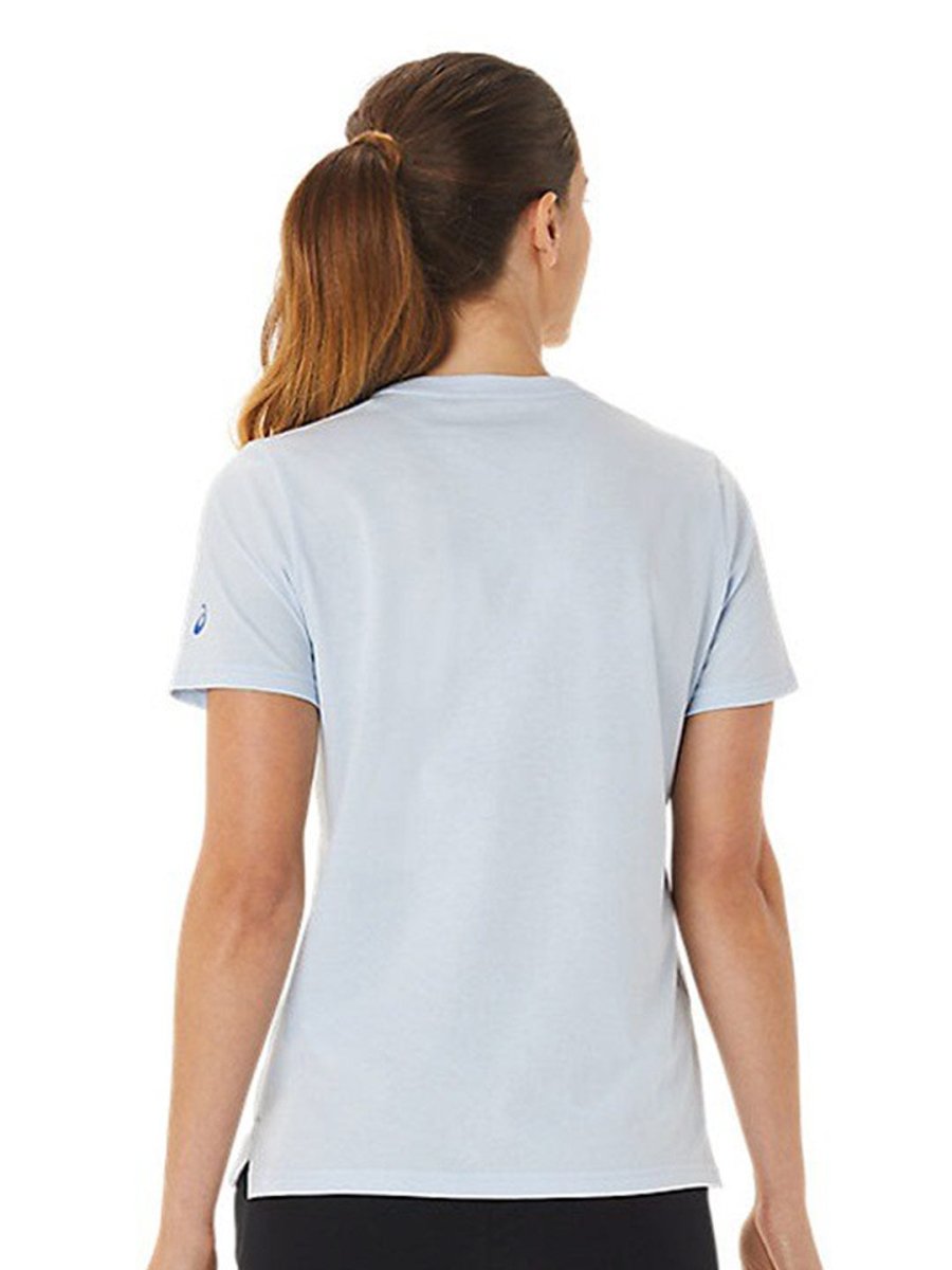 ASICS Logo Graphic Printed Round Neck T-shirt | Grocsy