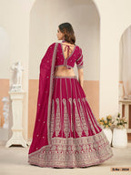 Anita Rani Pink Faux Georgette Lehenga Choli With Sequence Work | Grocsy