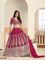Anita Rani Pink Faux Georgette Lehenga Choli With Sequence Work | Grocsy