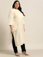 Juniper Women`S Beige Tussar Silk Festive Wear Solid Straight Kurta | Grocsy