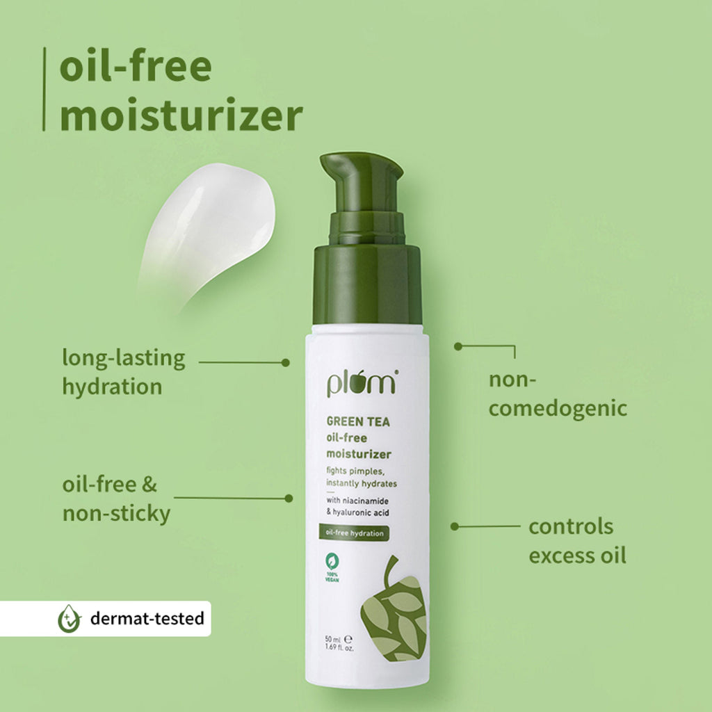 Plum Green Tea Cleansing Face Wash and Oil Free Moisturizer | Grocsy