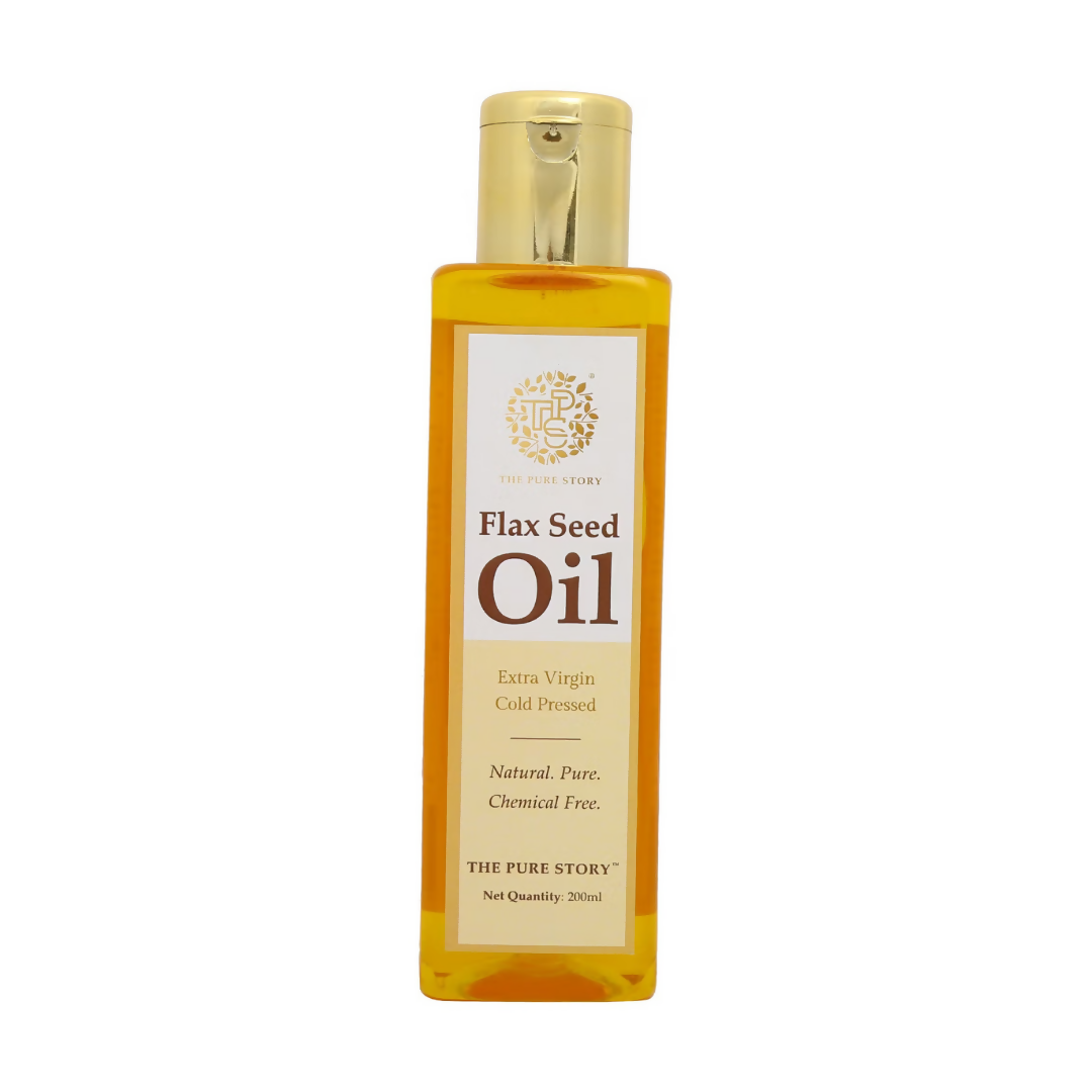 The Pure Story Natural Cold Pressed Flax Seed Oil for Hair & Skin | Grocsy