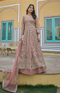 Anaita Peach Silk Anarkali Suit With Embroidery & Sequins Work | Grocsy