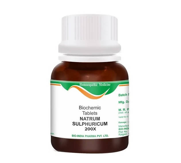 Bio India Homeopathy Natrum Sulphuricum Biochemic Tablets | Grocsy