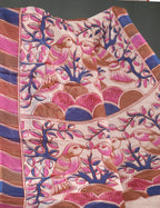Chikoo With Off White Colour Leheriya Georgette Saree By Gayathri Reddy Designer Studio | Grocsy
