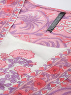 HERE&NOW Women Floral Printed Regular Pure Cotton Kurta with Palazzos & With Dupatta | Grocsy