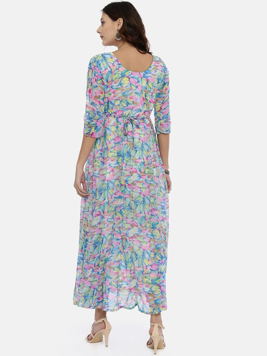 Souchii Multicoloured Printed Maxi Dress | Grocsy