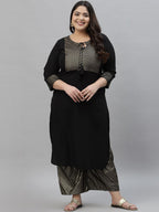 Sztori Ethnic Motifs Yoke Design Kurta with Palazzos | Grocsy