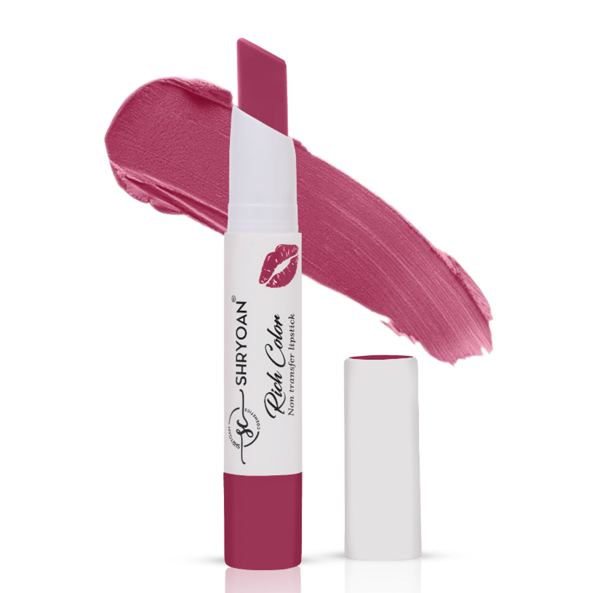 Shryoan Rich Color Non-Transfer Long Stay Creamy Lipstick - Grape Fruit 15 - Mud Cake - 01 | Grocsy