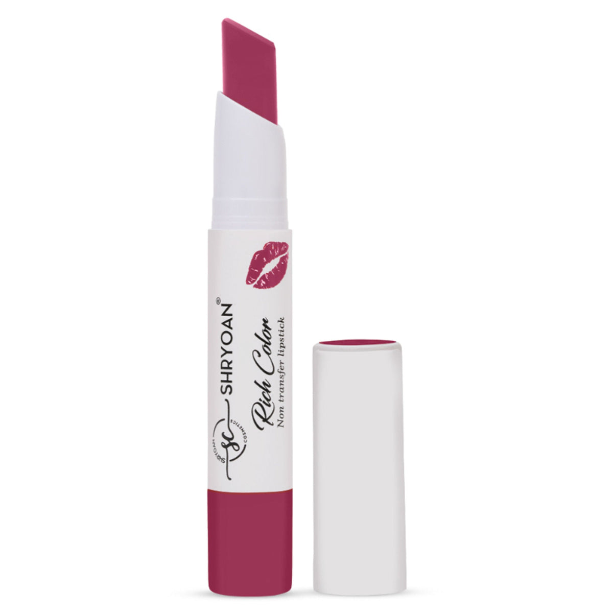 Shryoan Rich Color Non-Transfer Long Stay Creamy Lipstick - Grape Fruit 15 - Mud Cake - 01 | Grocsy