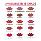 Shryoan Rich Color Non-Transfer Long Stay Creamy Lipstick - Grape Fruit 15 - Red Velvet - 13 | Grocsy