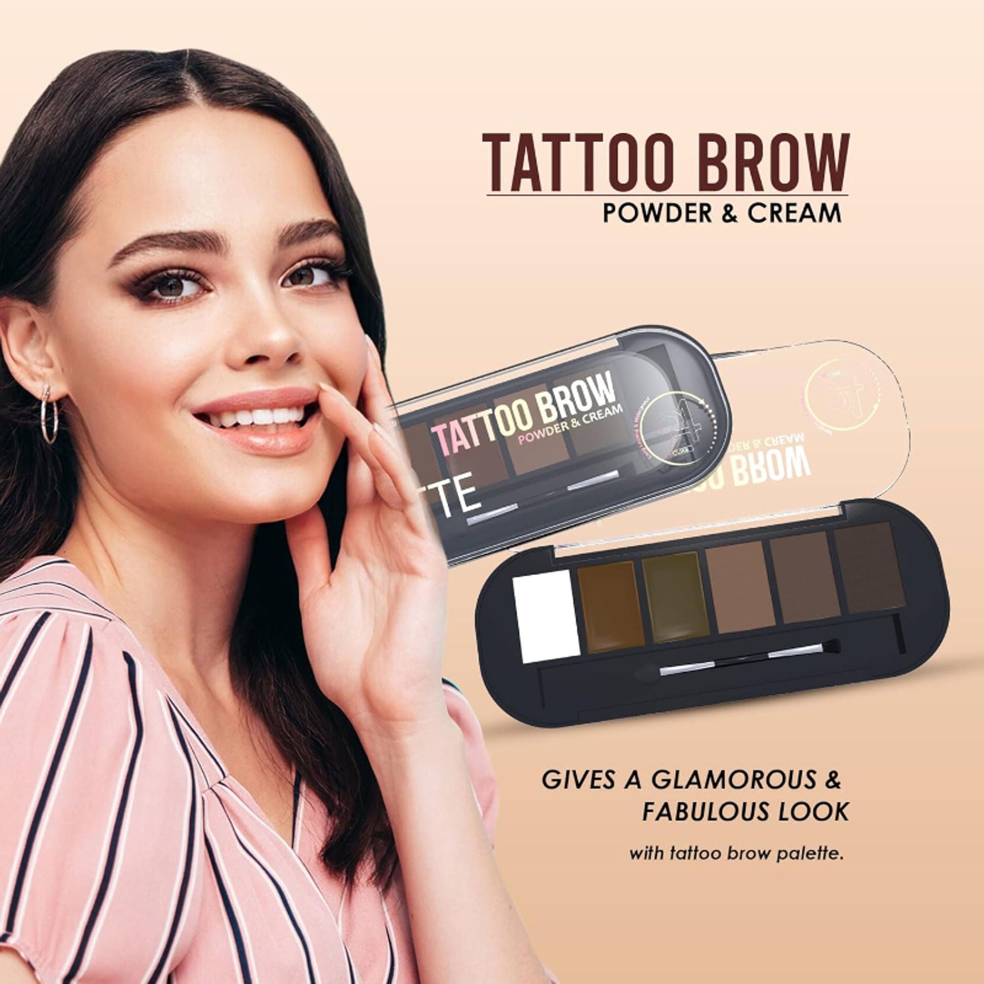 Shryoan Tattoo Brow Powder & Cream Eyebrow Palette - 2 A | Grocsy