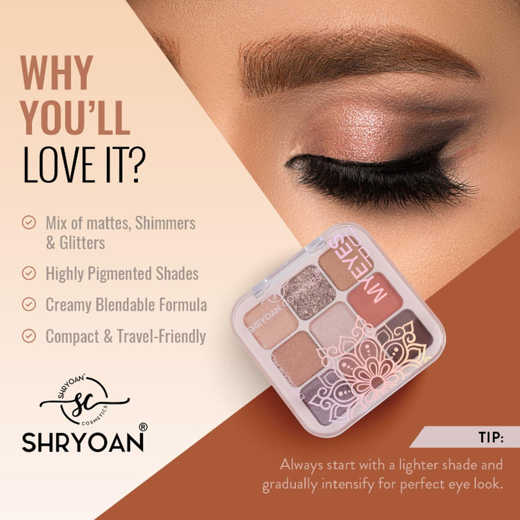 Shryoan Long Lasting My Eyes Up Matte & Shimmer Eyeshadow Palette - 1 | Grocsy