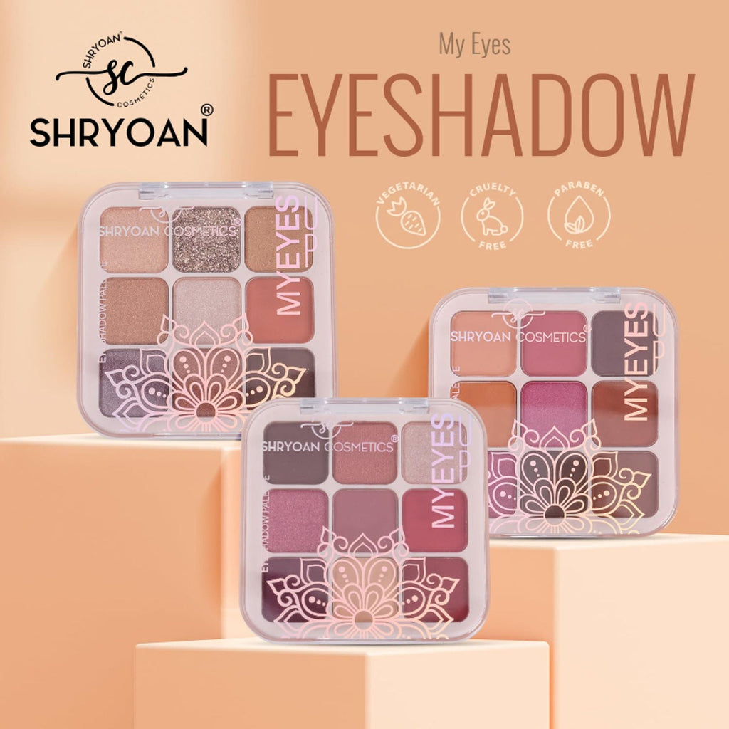 Shryoan Long Lasting My Eyes Up Matte & Shimmer Eyeshadow Palette - 3 | Grocsy