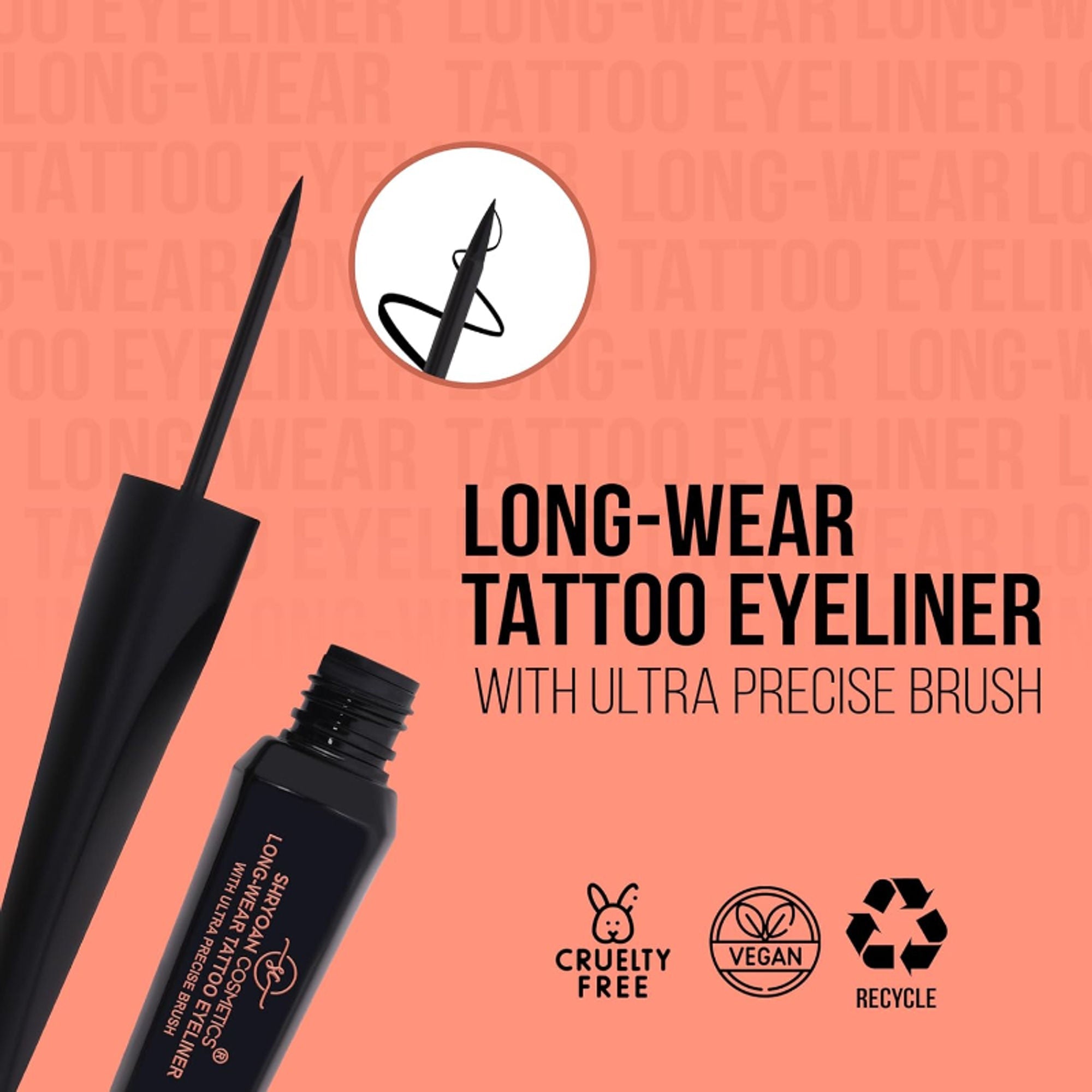 Shryoan Super Black Long-Wear Tattoo Eyeliner | Grocsy