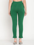 TAG 7 Women Set of 2 Maroon & Green Ankle Length Leggings | Grocsy