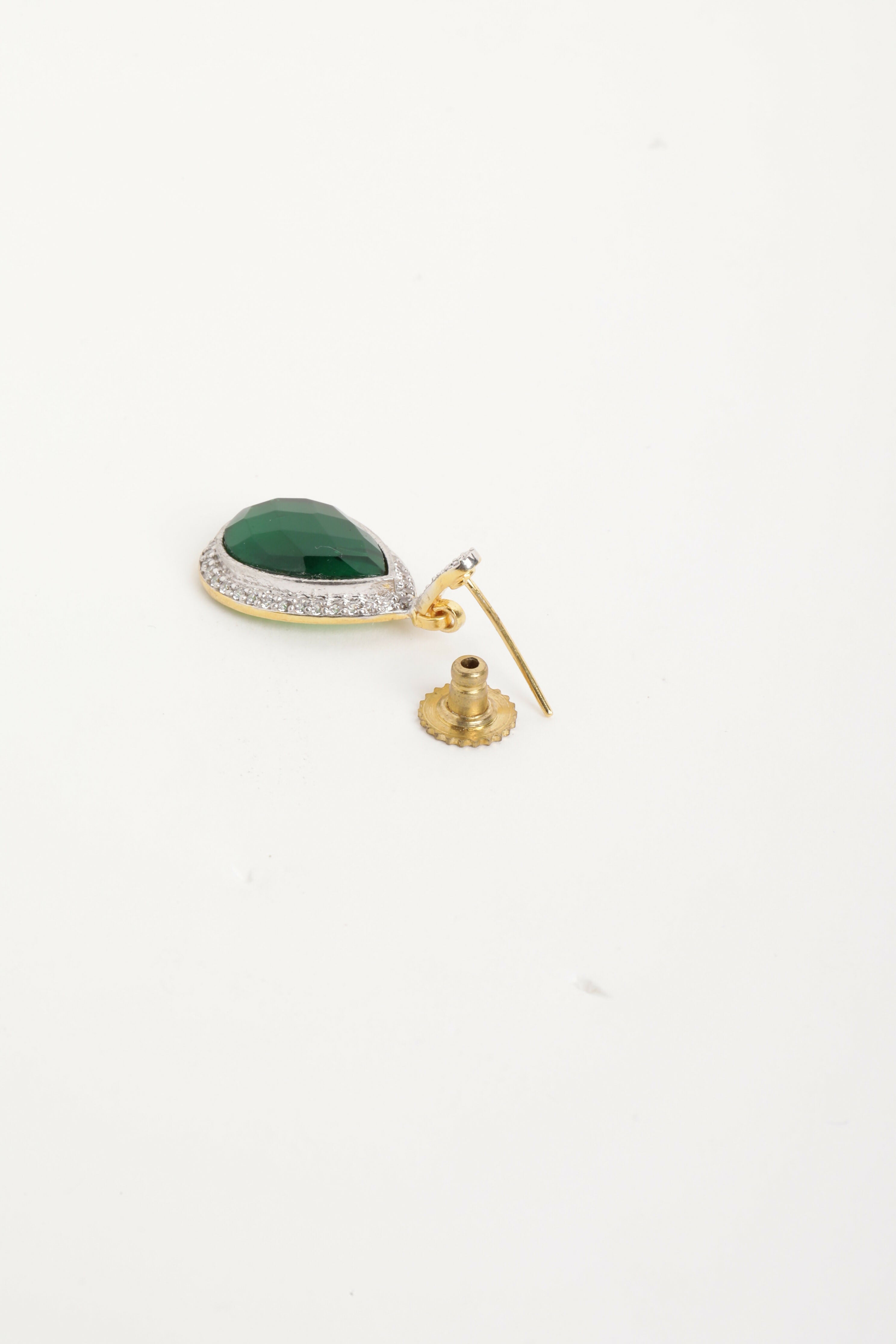 Nuyug 22K Gold Plated Fern Radiance Contemporary Drop Earrings | Grocsy