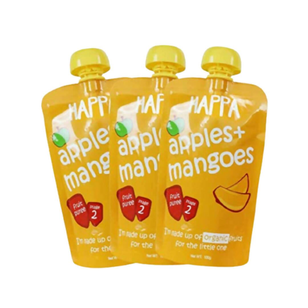 Happa Organic , Fruit Puree (Apple+Mango) | Grocsy