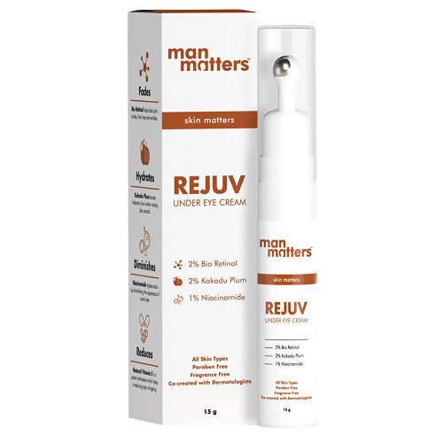 Man Matters Rejuv Under Eye Cream For Men With Kakadu Plum, Bio Retinol & 1% Niacinamide | Grocsy