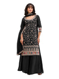 Anaita Black Vichitra Suit With Heavy Embroidery Work | Grocsy