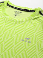 Alcis Men Printed Anti Static Slim Fit T-shirt | Grocsy