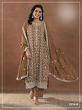 Anaita D Mustard Silk Suit with Embroidery & Sequence Work | Grocsy