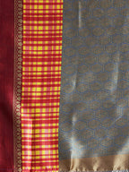 Saree Mall Blue Printed Bhagalpuri Saree | Grocsy