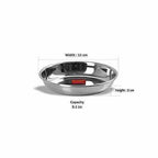 Stainless Steel Heavy Gauge Small Halwa Plates with Mirror finish -  Set of 6pc | Grocsy