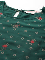 All About You Women Floral & Geometric Printed Straight Kurta | Grocsy