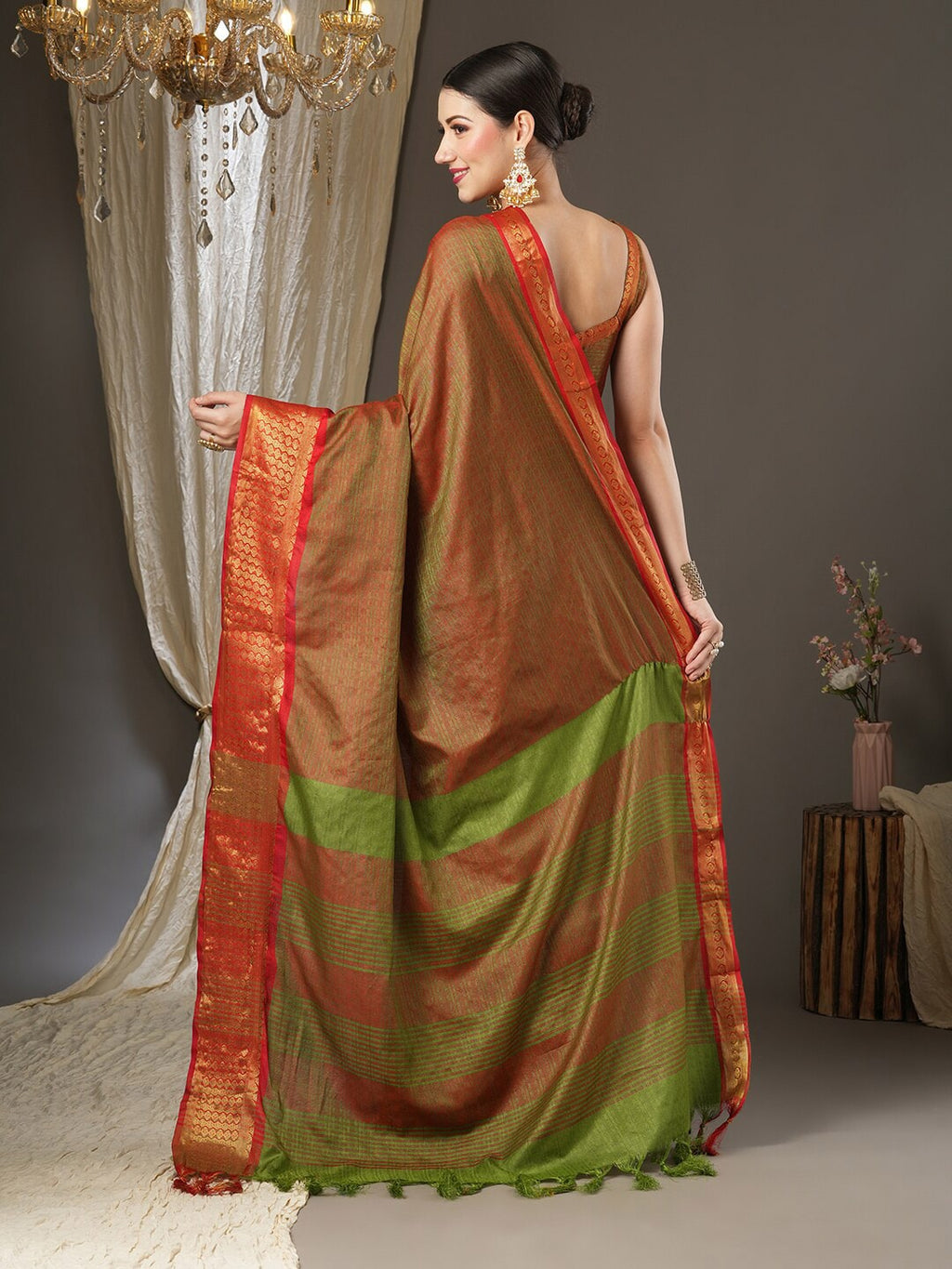 Saree Mall Woven Design Zari Festive Sarees | Grocsy