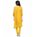 Yellow Chanderi Cotton Dress Material | Grocsy
