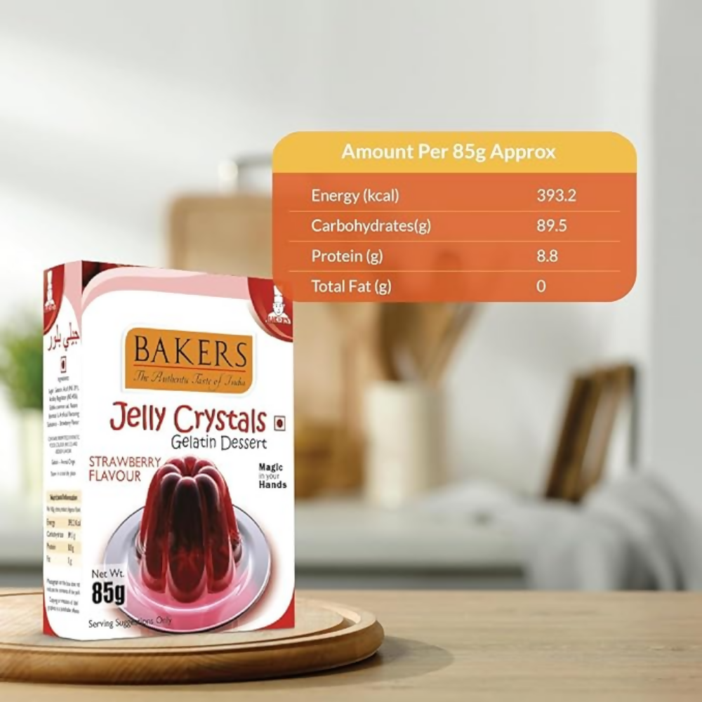 BAKERS Jelly Crystals (Gelatin Dessert) - Strawberry | Grocsy