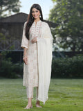 Juniper Off White Rayon Festive Printed Skd For Women | Grocsy