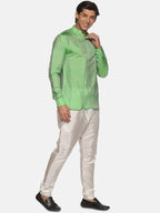 Sethukrishna Green Kurta with Pyjamas For Men | Grocsy