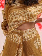 Tikhi Imli Batik Printed Georgette Saree | Grocsy