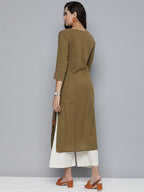 HERE&NOW Women Ethnic Motifs Straight Kurta | Grocsy