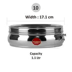Sumeet Stainless Steel Belly Shape Masala (Spice) Box/Dabba/Organiser With See Through Lid With 7 Containers And Small Spoon (Small), Beige | Grocsy
