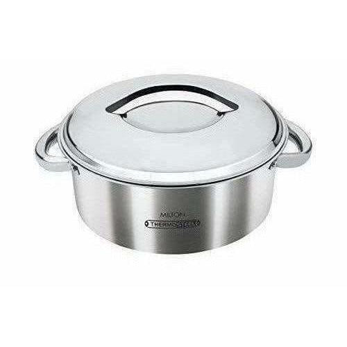 Stainless Steel Casserole, 1.5 Litres, Silver | Grocsy