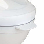 Roti Plus Plastic Casserole with Lid - White & Grey Color Combination | Grocsy