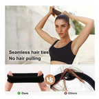 Bronson Professional Hair Rubber Bands Ponytail Holder with Storage Box - Black | Grocsy