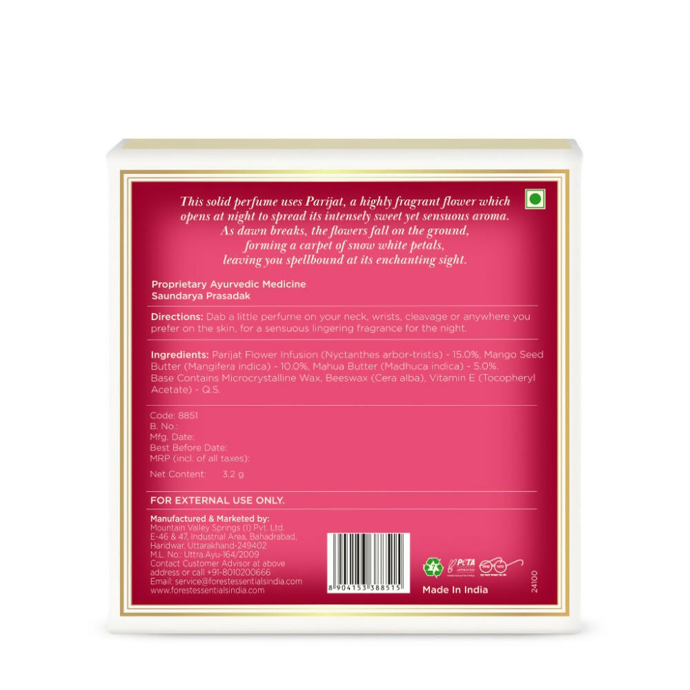 Forest Essentials Solid Perfume Parijat | Grocsy