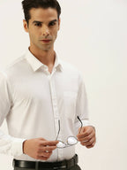 Ramraj Cotton Mens Full Sleeve Formal 100 % Cotton White Shirt | Grocsy