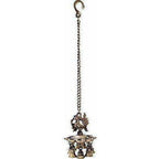 Peacock Hanging Brass Diya with Bells | Grocsy