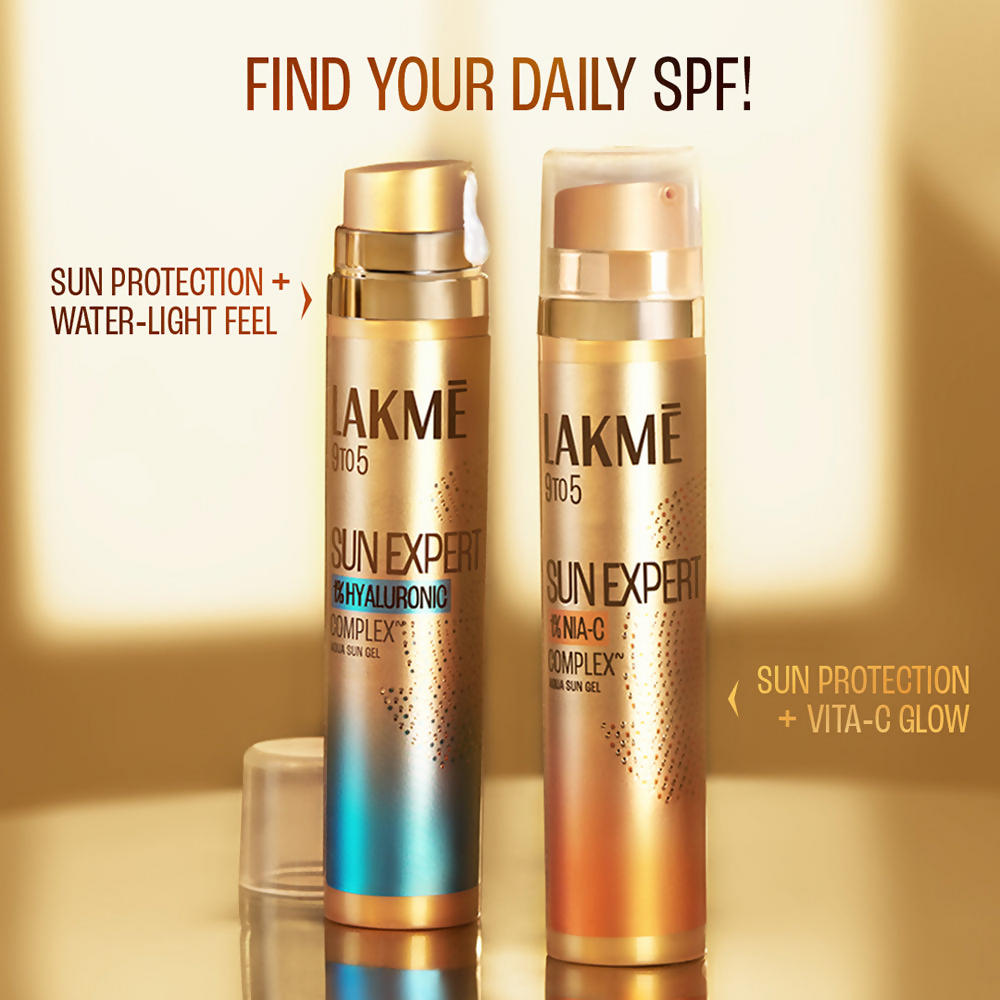 Lakme 9To5 Sun Expert 1% Hyaluronic Sunscreen, Spf 50 Pa+++ | Grocsy