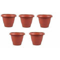 RED Color Plastic Pot (Terracotta) Pack Of 5 | Grocsy